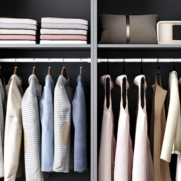 Contemporary Wooden Wardrobe Soft Close Door Wardrobe Closet