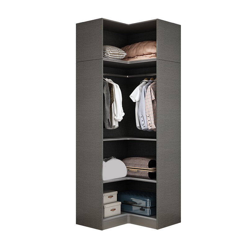 Contemporary Glass Wardrobe Soft Close Door Wardrobe Closet for Bedroom