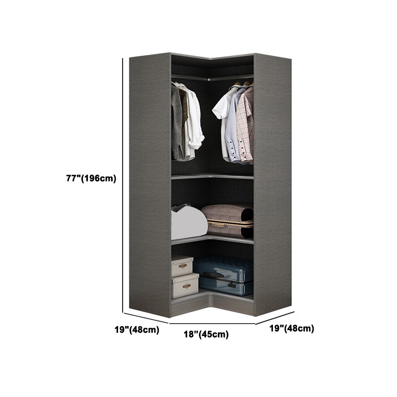 Contemporary Glass Wardrobe Soft Close Door Wardrobe Closet for Bedroom