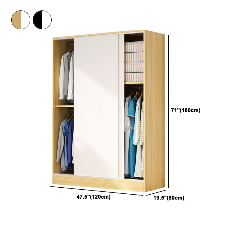 Contemporary Wardrobe Cabinet Sliding Storage Cabinet for Home