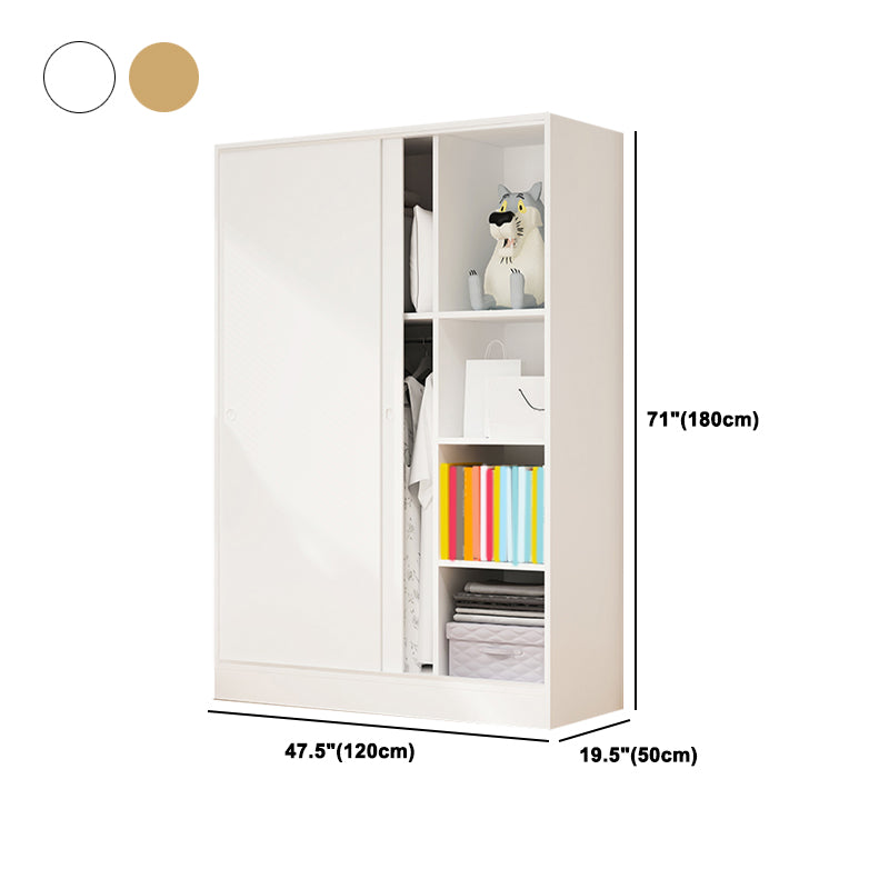 Contemporary Wardrobe Cabinet Sliding Storage Cabinet for Home