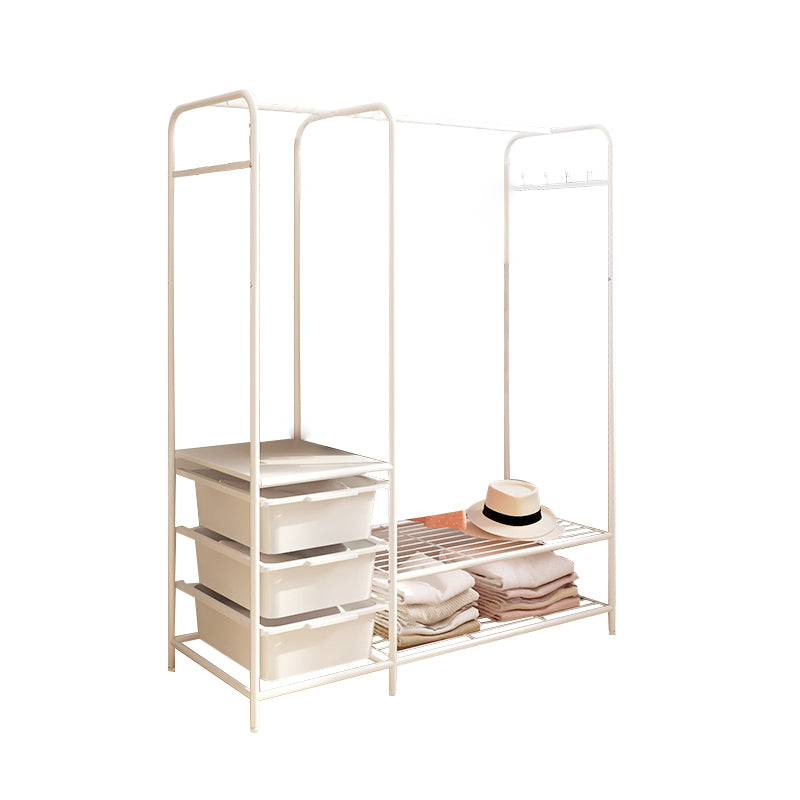 Contemporary Metal Wardrobe Cloth Rod Included Wardrobe Closet for Bedroom