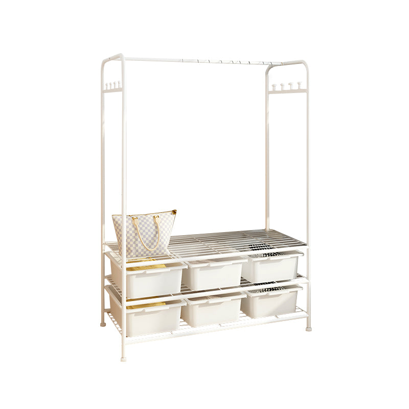 Contemporary Metal Wardrobe Cloth Rod Included Wardrobe Closet for Bedroom