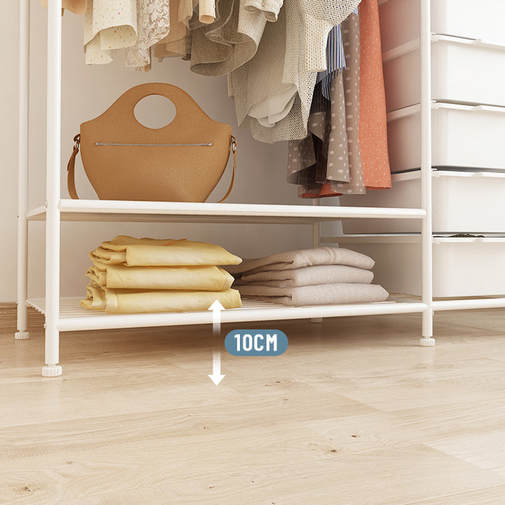 Contemporary Metal Wardrobe Cloth Rod Included Wardrobe Closet for Bedroom