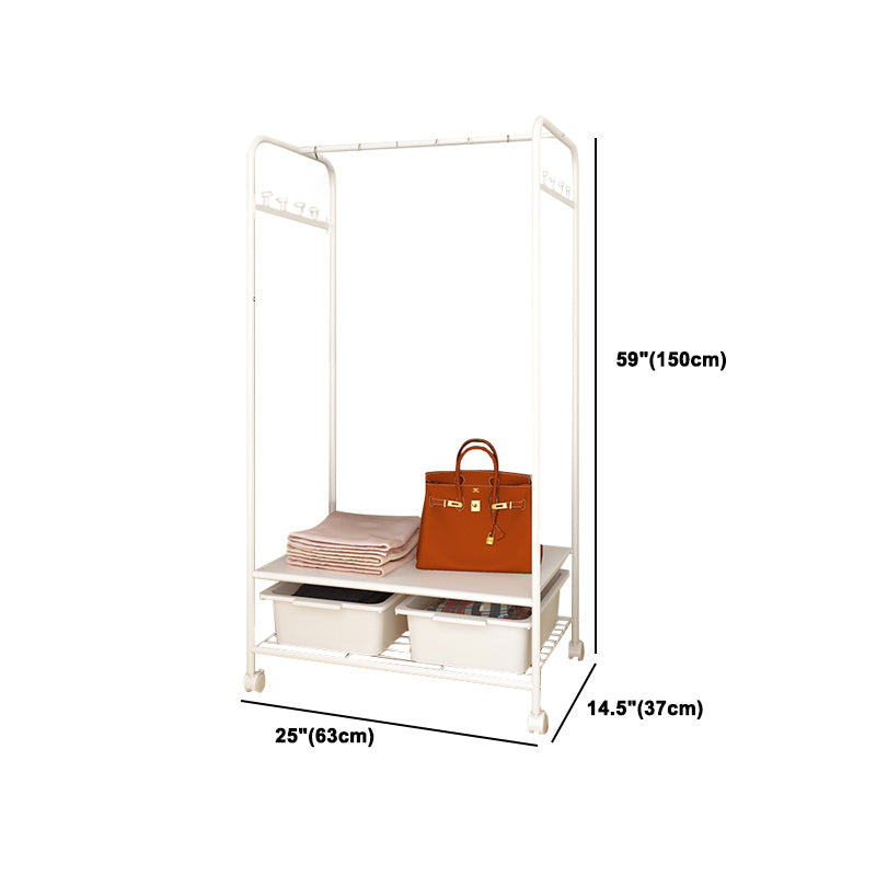 Contemporary Metal Wardrobe Cloth Rod Included Wardrobe Closet for Bedroom