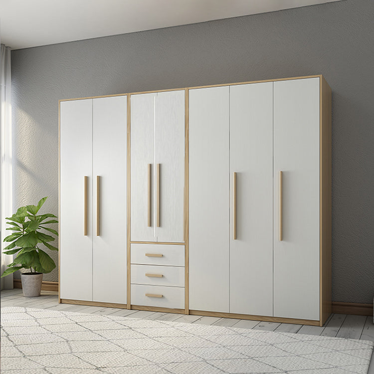 Modern Style Home Wardrobe Armoire Solid Wood and Engineered Wood Wardrobe Cabinet