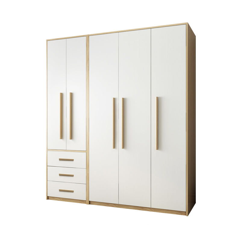 Modern Style Home Wardrobe Armoire Solid Wood and Engineered Wood Wardrobe Cabinet