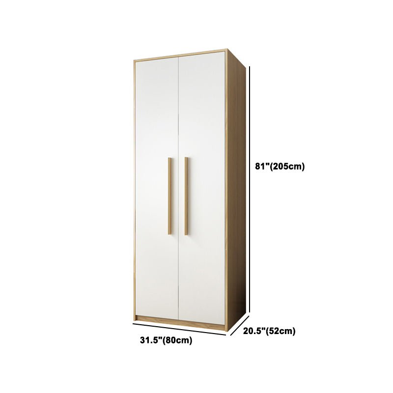 Modern Style Home Wardrobe Armoire Solid Wood and Engineered Wood Wardrobe Cabinet