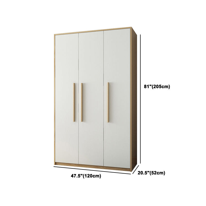 Modern Style Home Wardrobe Armoire Solid Wood and Engineered Wood Wardrobe Cabinet