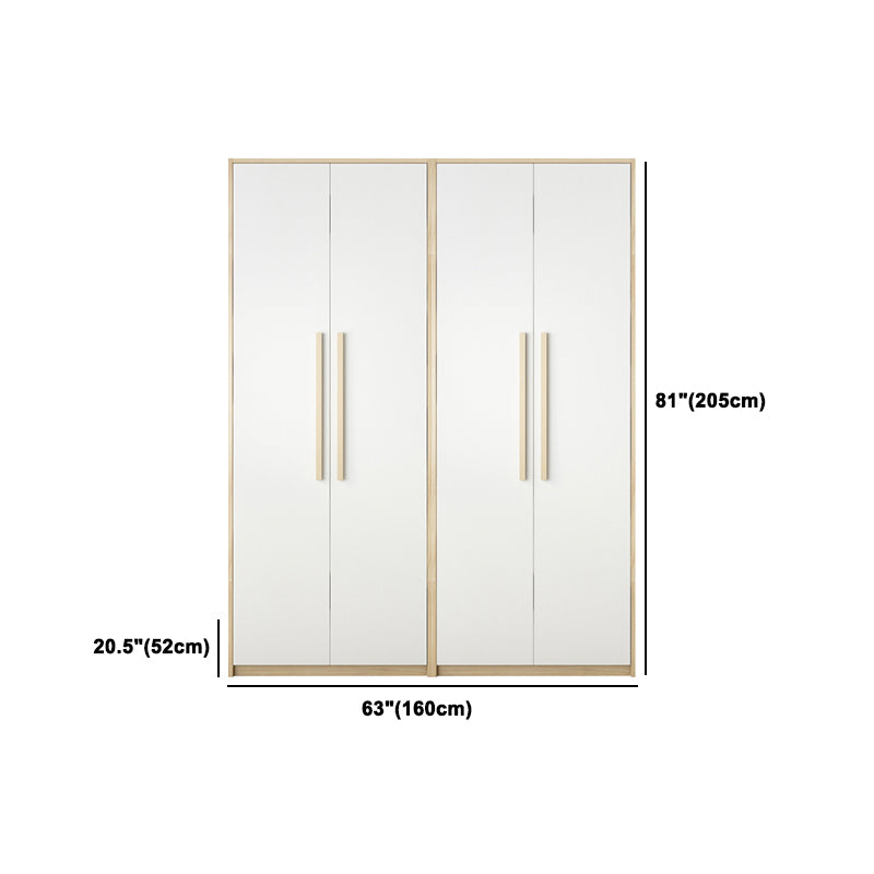 Modern Style Home Wardrobe Armoire Solid Wood and Engineered Wood Wardrobe Cabinet