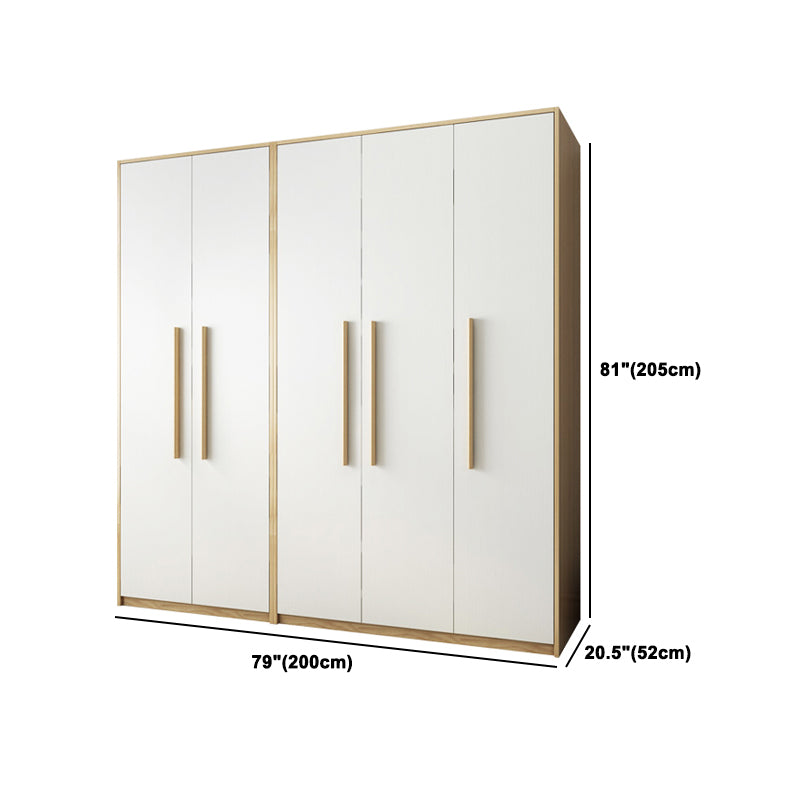 Modern Style Home Wardrobe Armoire Solid Wood and Engineered Wood Wardrobe Cabinet