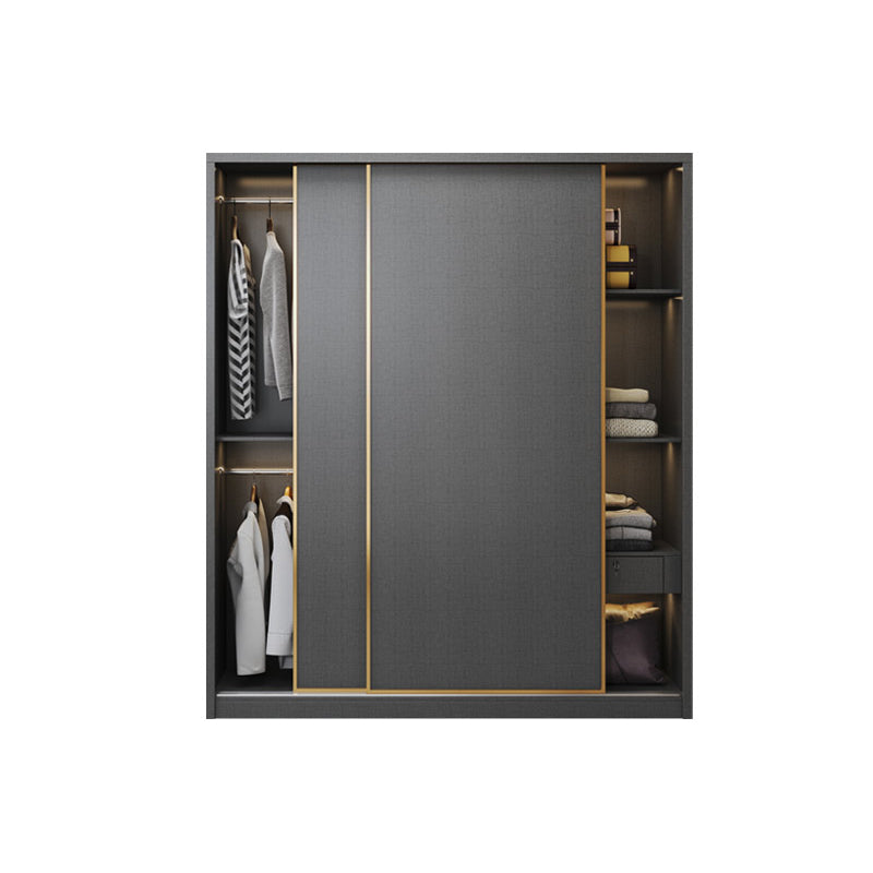 Bedroom Sliding Door Storage Cabinet Manufactured Wood Modern Cabinet