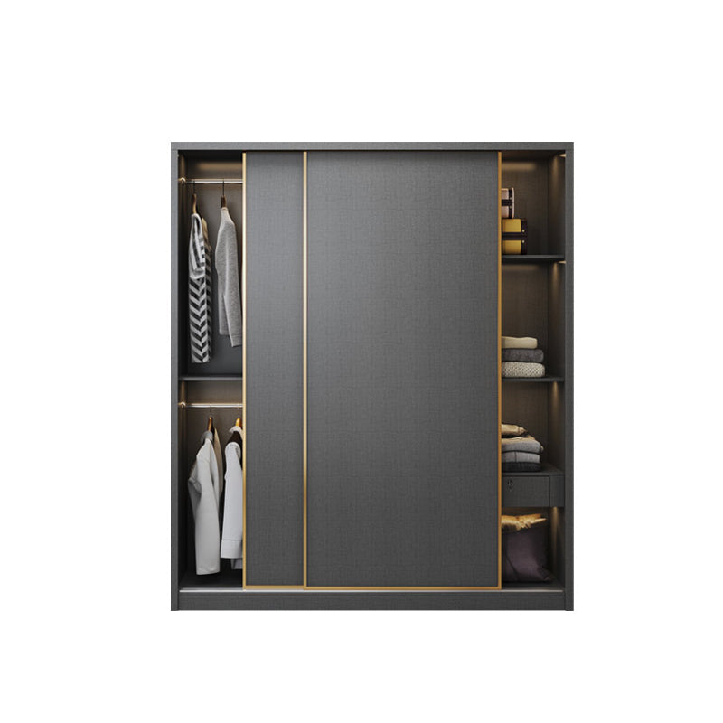 Bedroom Sliding Door Storage Cabinet Manufactured Wood Modern Cabinet