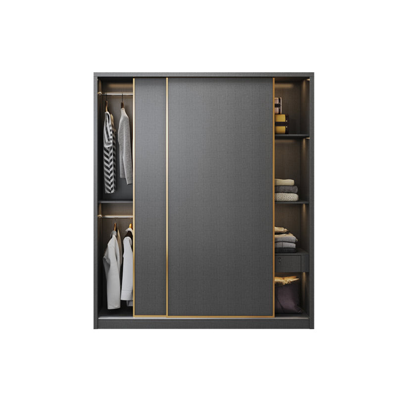 Bedroom Sliding Door Storage Cabinet Manufactured Wood Modern Cabinet