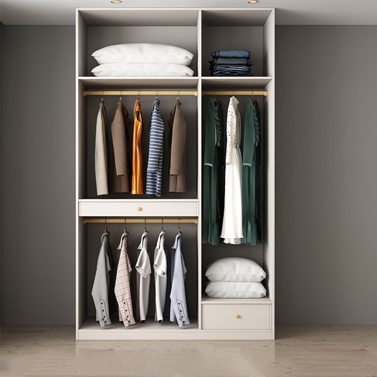 Contemporary Style Wardrobe Armoire Engineered Wood Wardrobe for Home