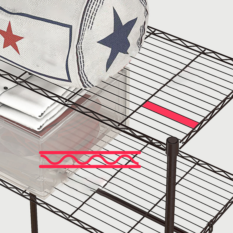 Black Contemporary Style Armoire Metal Steel Armoire for Bedroom