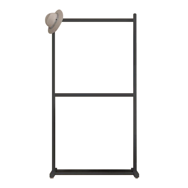 Contemporary Style Armoire Black Metal Open Armoire for Bedroom
