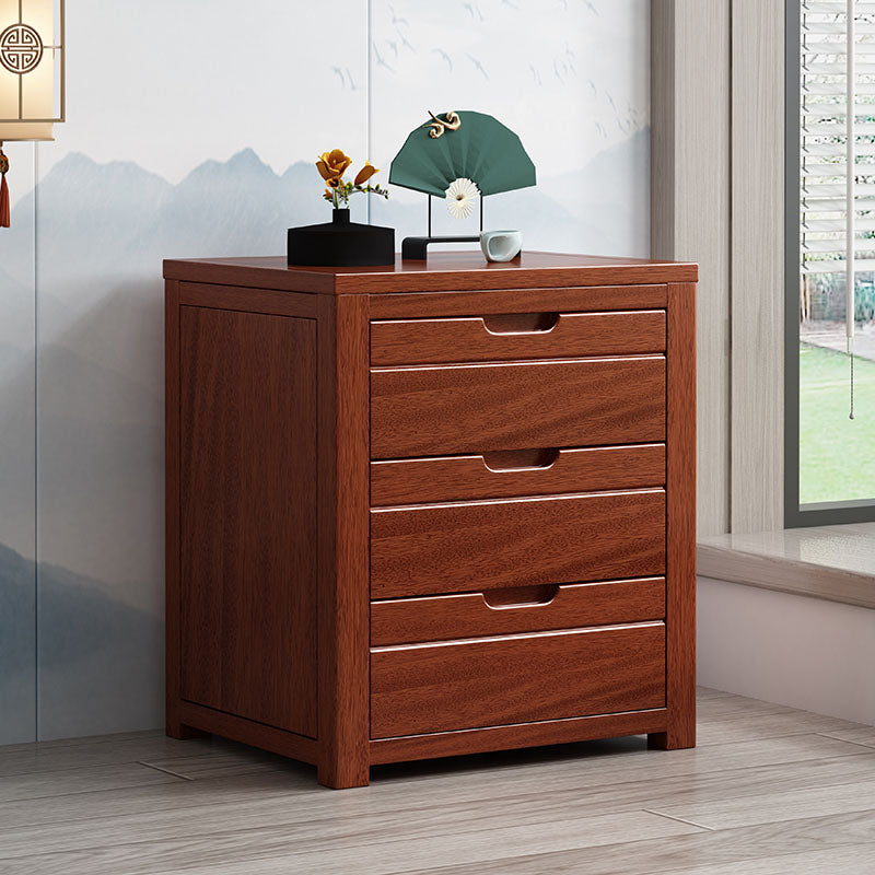 Contemporary Style Walnut Wood Dresser Bedroom Lingerie Chest with Drawer