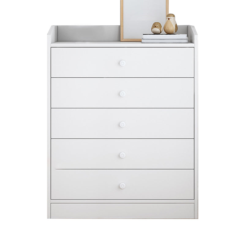 Contemporary Style Wood Dresser White Bedroom Storage Chest with Drawer