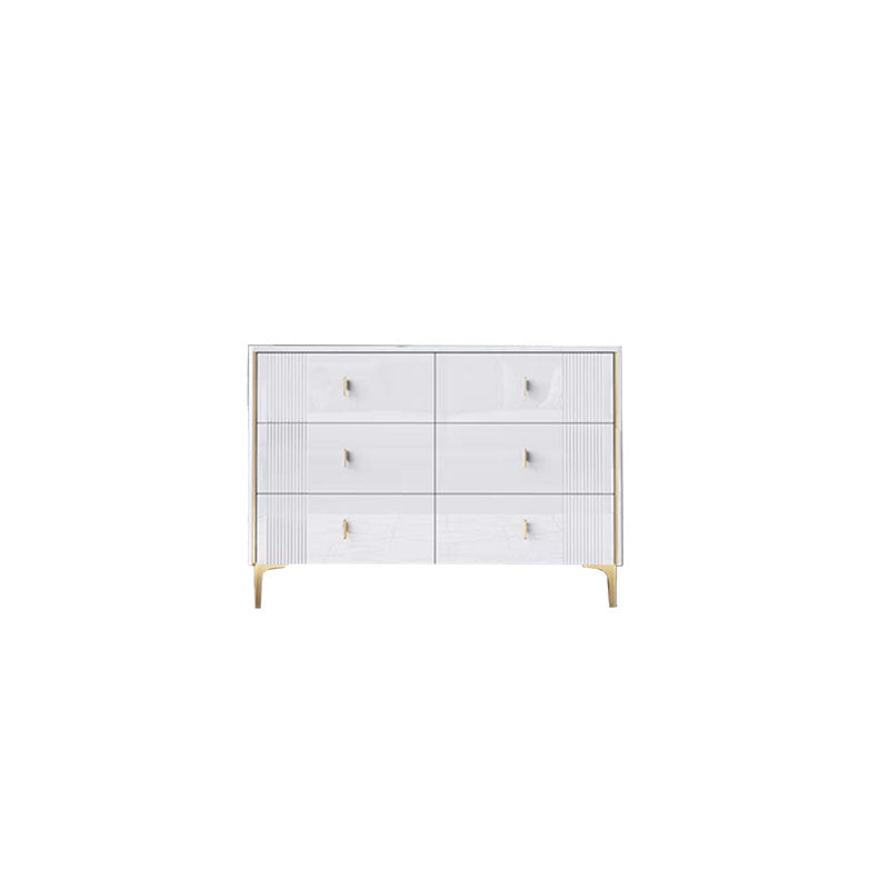 Modern Stone Top Dresser Horizontal Storage Chest with Drawer for Bedroom