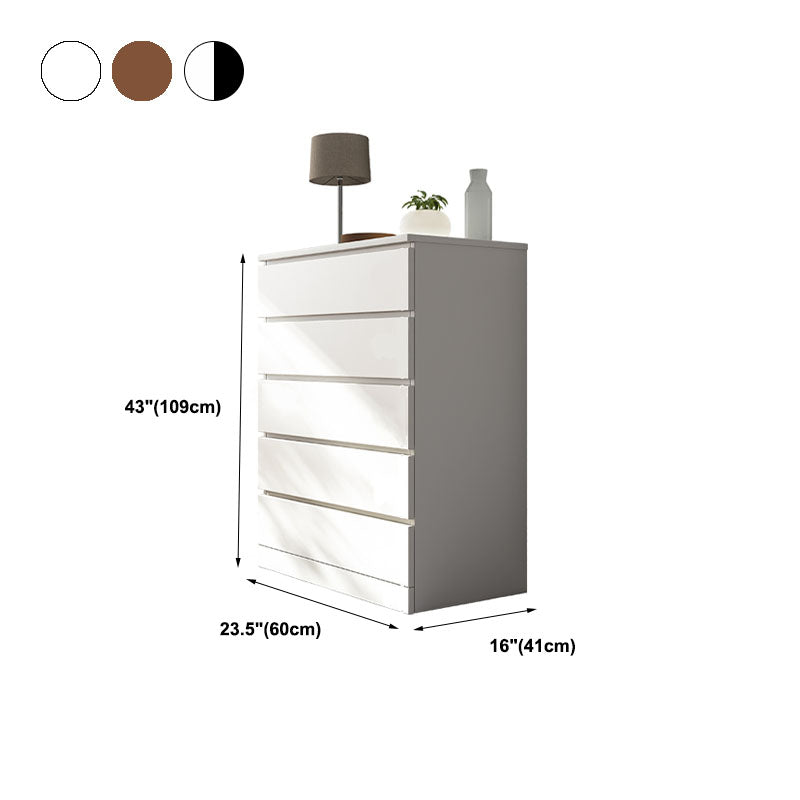 Contemporary Vertical Engineer Wood Dresser Bedroom Lingerie Chest Dresser with Drawer