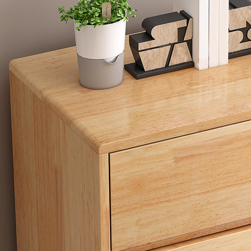 Contemporary Vertical Rubberwood Dresser Bedroom Lingerie Chest Dresser with Drawer