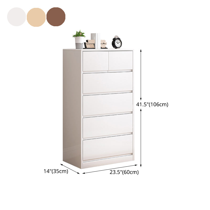 Contemporary Vertical Rubberwood Dresser Bedroom Lingerie Chest Dresser with Drawer