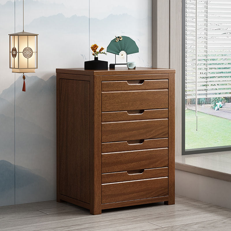 Contemporary Solid Wood Dresser Vertical Bedroom Lingerie Chest Dresser with Drawer