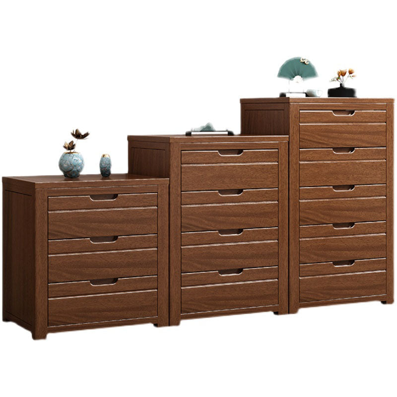 Contemporary Solid Wood Dresser Vertical Bedroom Lingerie Chest Dresser with Drawer