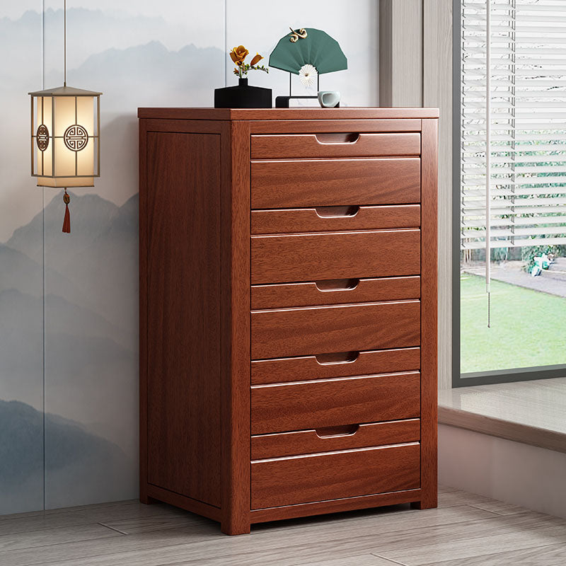 Contemporary Solid Wood Dresser Vertical Bedroom Lingerie Chest Dresser with Drawer