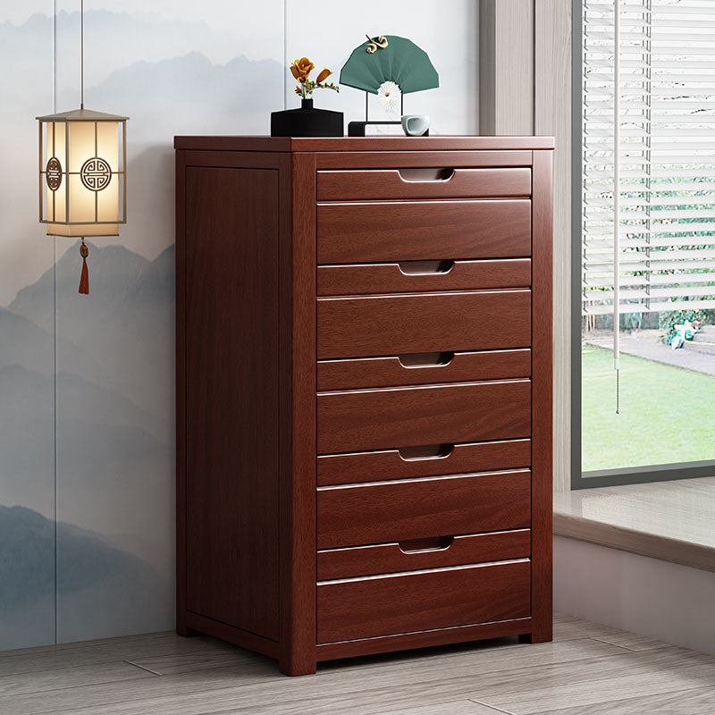 Contemporary Solid Wood Dresser Vertical Bedroom Lingerie Chest Dresser with Drawer