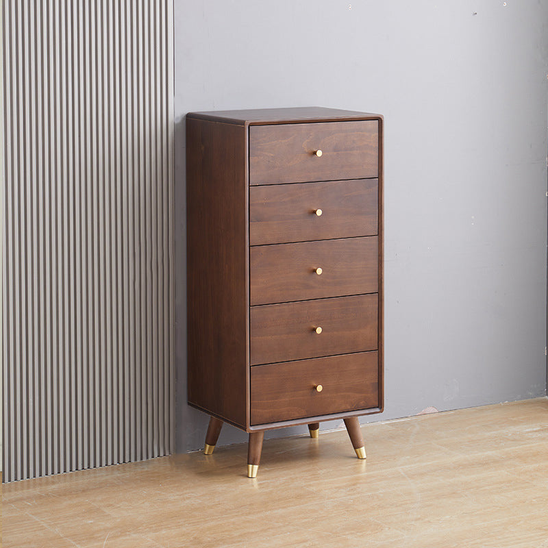 Contemporary Pine Wood Dresser Bedroom Vertical Lingerie Chest Dresser with Drawer