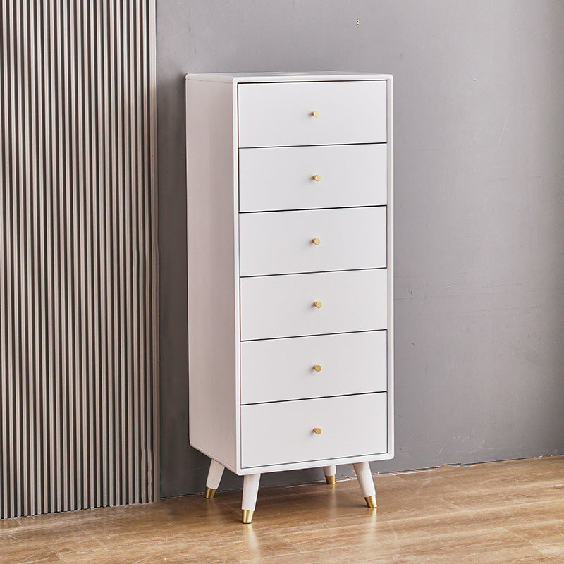 Contemporary Pine Wood Dresser Bedroom Vertical Lingerie Chest Dresser with Drawer