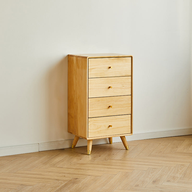 Contemporary Pine Wood Dresser Bedroom Vertical Lingerie Chest Dresser with Drawer