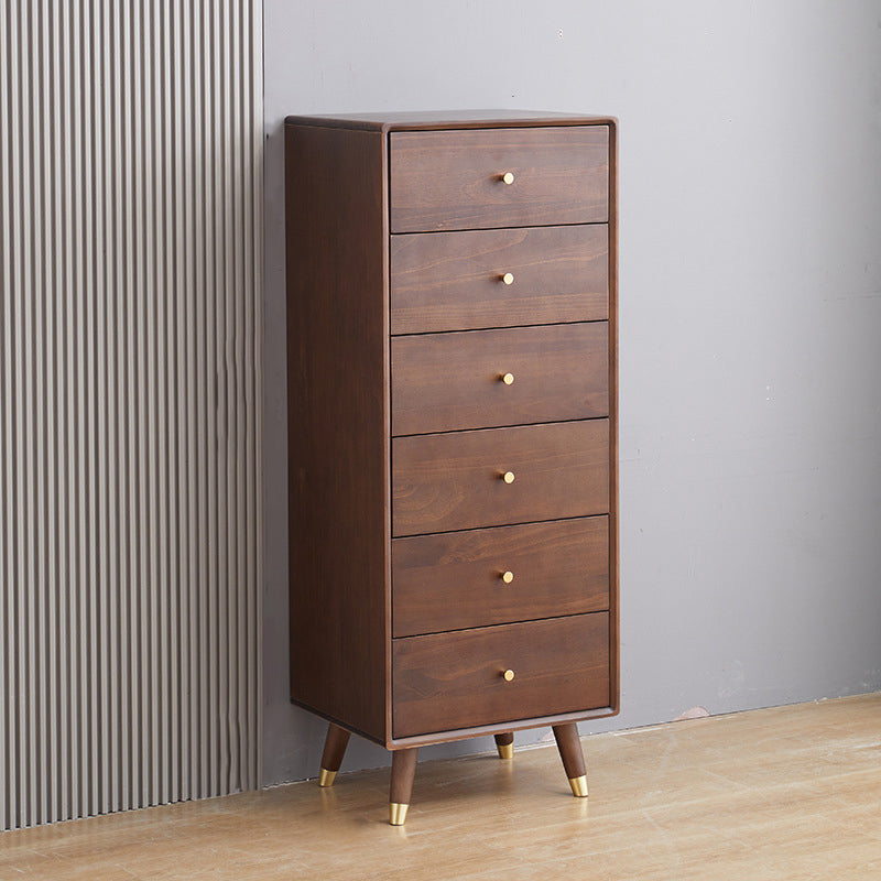 Contemporary Pine Wood Dresser Bedroom Vertical Lingerie Chest Dresser with Drawer