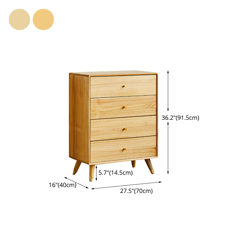Contemporary Pine Wood Dresser Bedroom Vertical Lingerie Chest Dresser with Drawer
