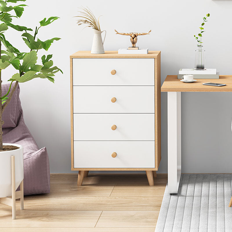 Wood Contemporary Vertical Dresser Bedroom Lingerie Chest Dresser with Drawer