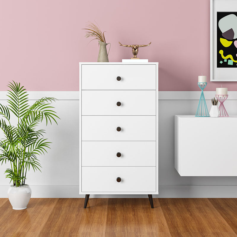 Wood Contemporary Vertical Dresser Bedroom Lingerie Chest Dresser with Drawer