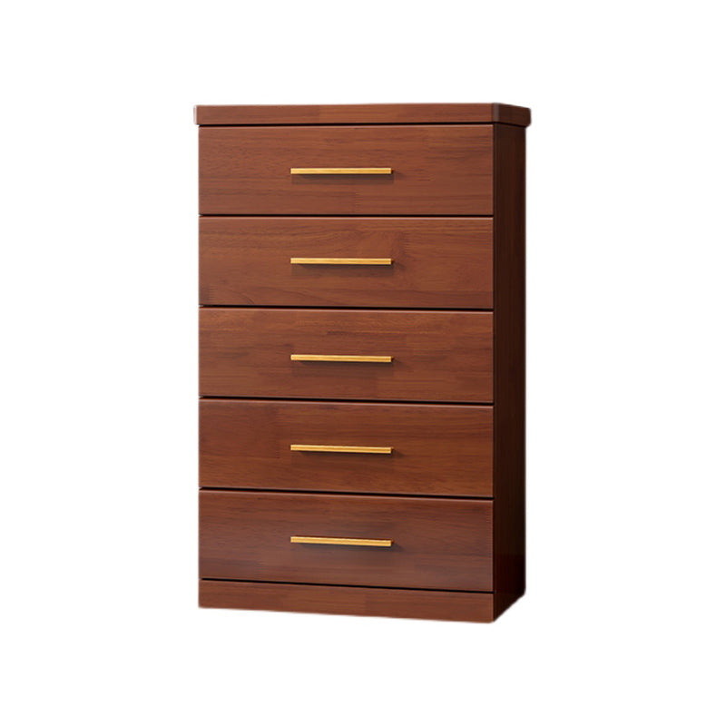 Contemporary Rubber Wood Dresser 39.3"H Vertical Lingerie Chest for Bedroom