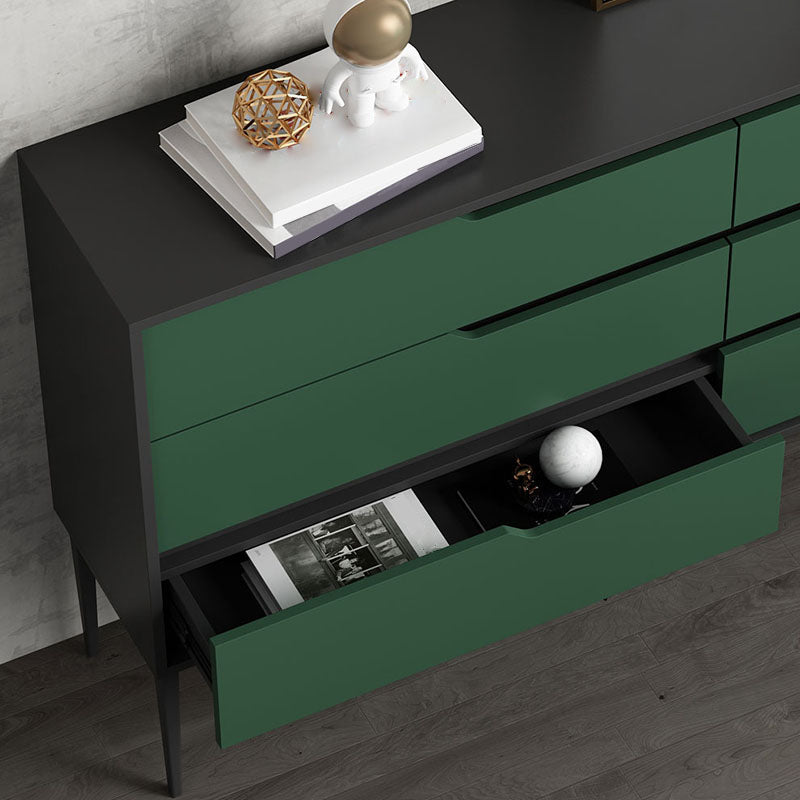 Contemporary Horizontal Wood Dresser Bedroom Lingerie Chest Dresser with Drawer