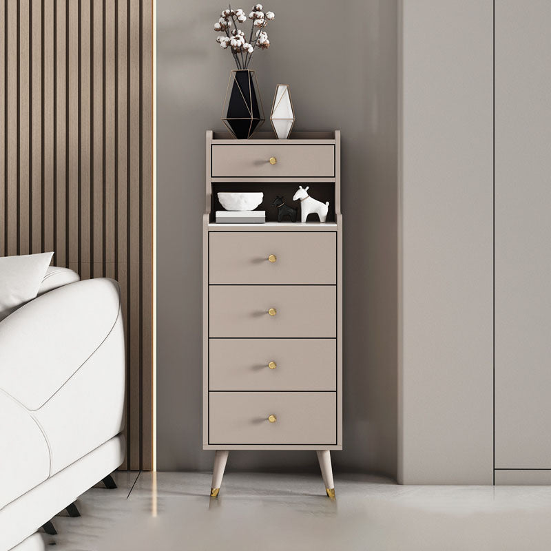 Contemporary Stone Top Dresser Vertical Storage Chest with Soft-Close Drawers for Bedroom