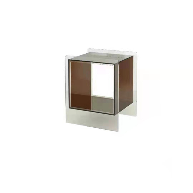 21.65"/23.62" Tall 1 - Shelf Nightstand Acrylic with Casters Night Stand