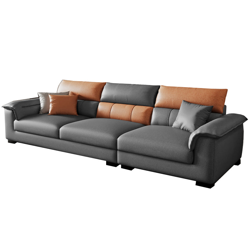 Fabric Pillow Top Arm Sectional Sofa 35.43"High Modern Cushion Back Sofa