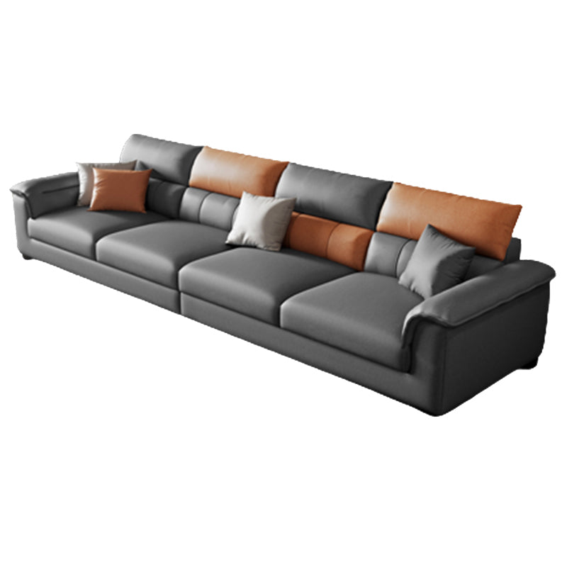 Fabric Pillow Top Arm Sectional Sofa 35.43"High Modern Cushion Back Sofa
