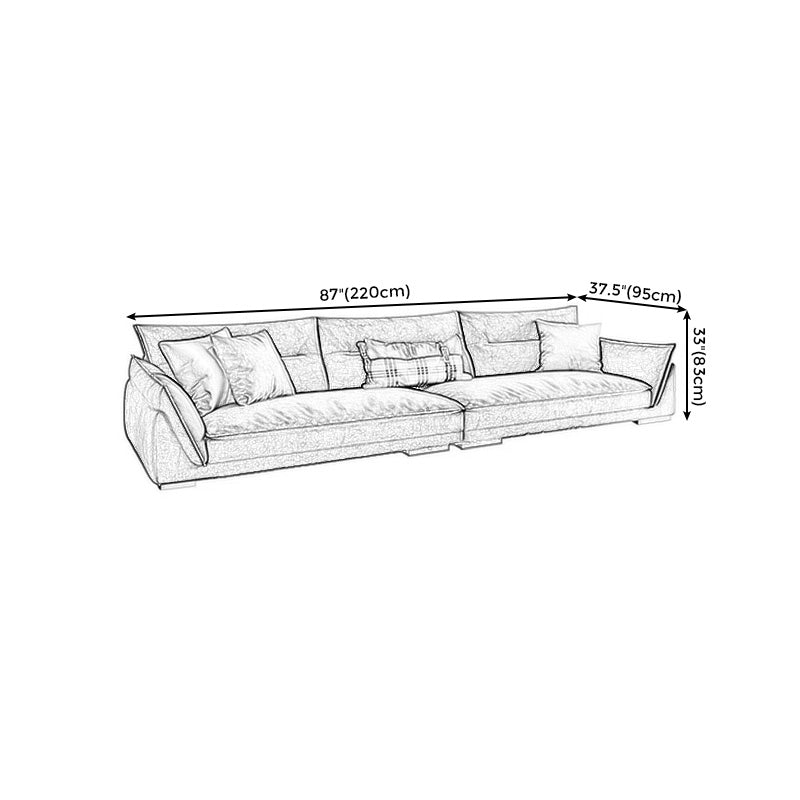 Stationary Living Room Pillow Top Arm Standard Cushions Dark Gray Settee