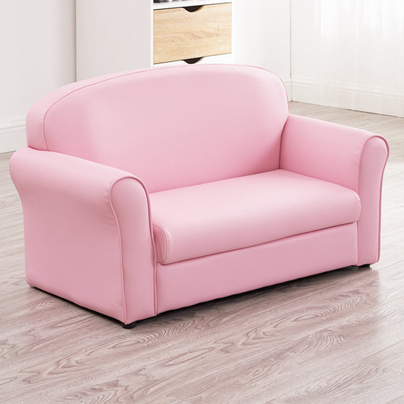 Contemporary Tight Back Standard Rolled Arm Settee Couch for Children