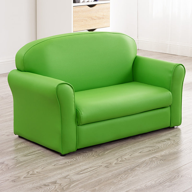 Contemporary Tight Back Standard Rolled Arm Settee Couch for Children