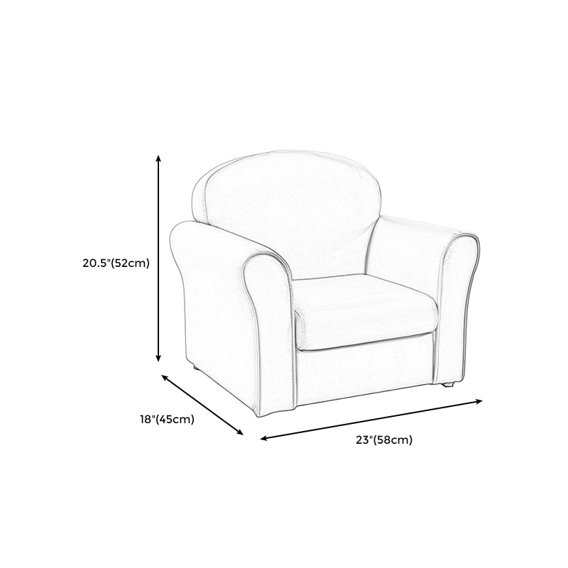 Contemporary Tight Back Standard Rolled Arm Settee Couch for Children