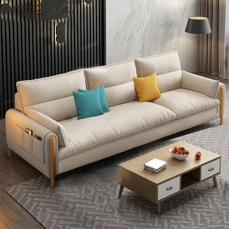 Stationary Living Room Pillow Top Arm Standard Cushions Contemporary Sofa
