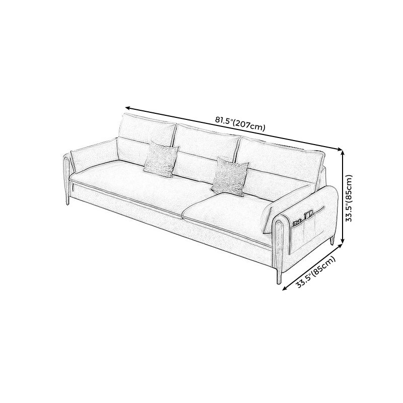 Stationary Living Room Pillow Top Arm Standard Cushions Contemporary Sofa